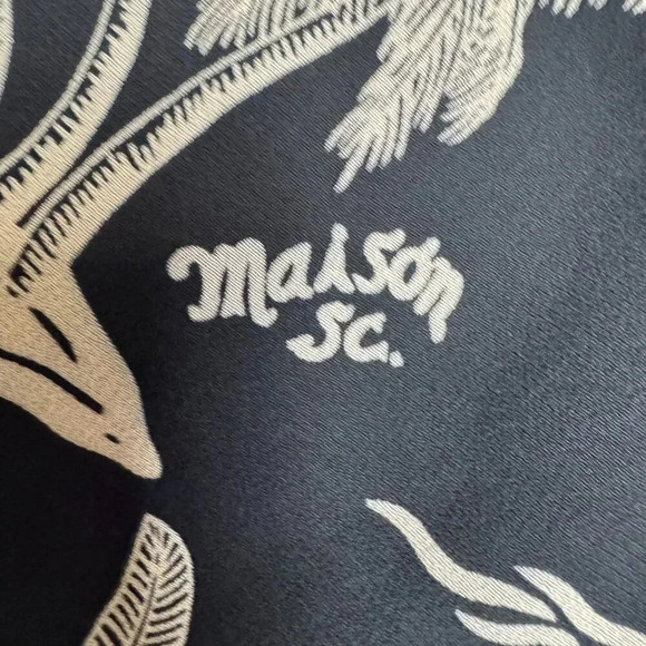 Scotch & Soda Black Tropical Print A-Line Skirt Size Small Asymmetrical P48 - Picture 5 of 8